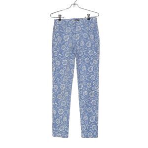 J. McLaughlin Lexi Jeans Size 2 Light Blue White Mini Buena Vista Floral Print